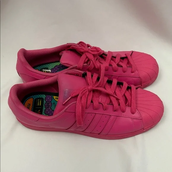 Adidas Superstar Pharrell Williams Pink Mens Size 12 Shoes Originals - Picture 8 of 15